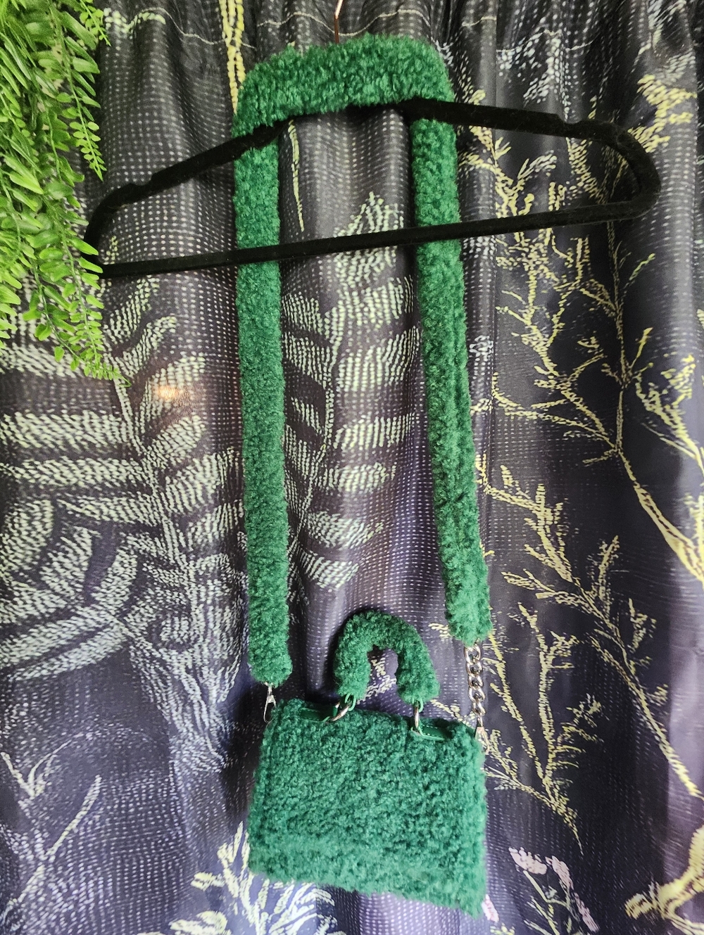 Fuzzy Green Purse